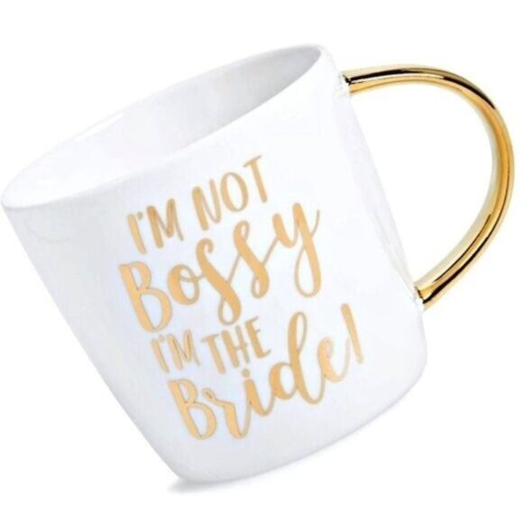Slant Collections ✦ Bridal Mug ✦ I'm Not Bossy I'm The Bride 14oz NWT - Picture 2 of 5